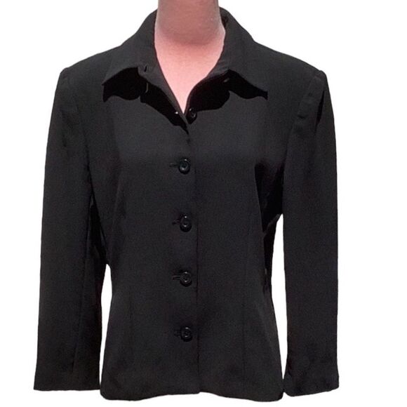 JONES NEW YORK COAT JACKET BLAZER BLACK SIZE 10 - Picture 7 of 7